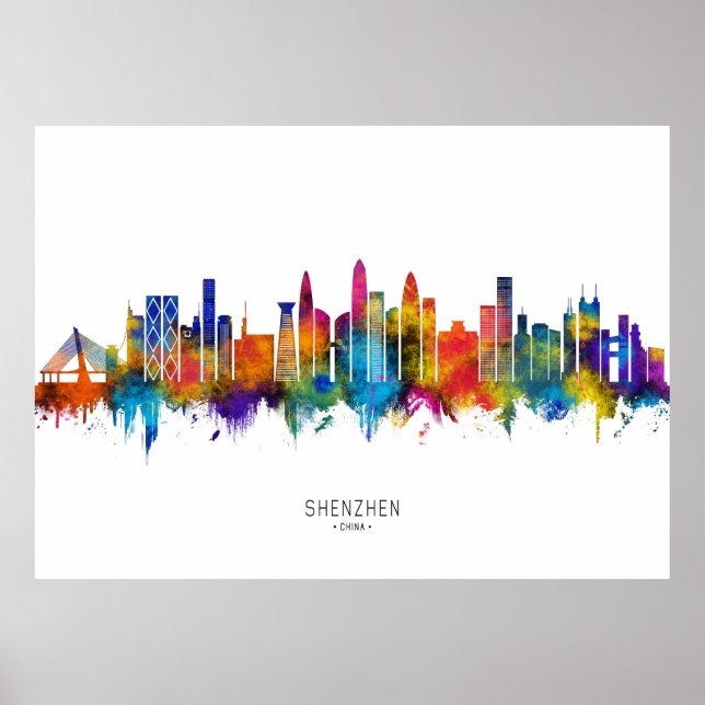 Shenzhen China Skyline Poster (Framsidan)