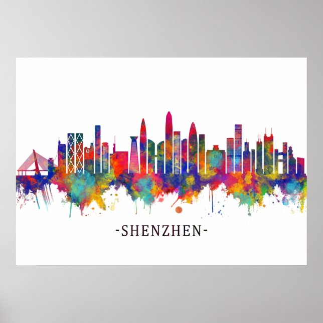 Shenzhen China Skyline Poster (Framsidan)
