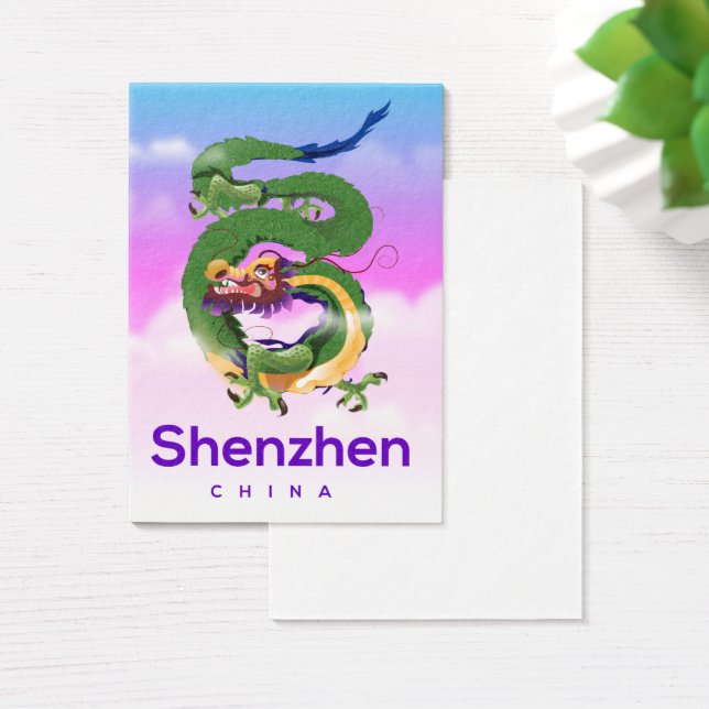 Shenzhen Kina Drakon resemässigt affisch Visitkort (Skivbord)