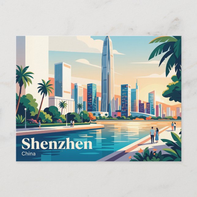 Shenzhen, Kina Vykort (Framsida)