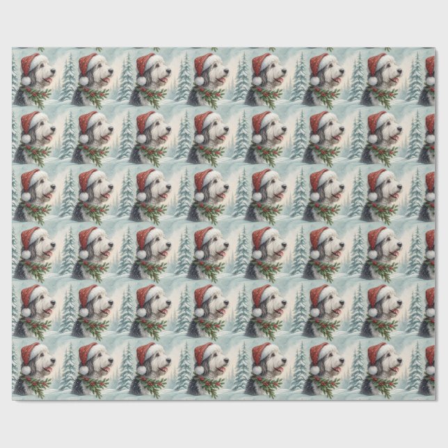 Shepadoodle julpapper (Platt)