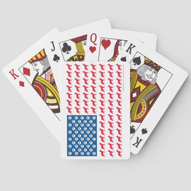 Shepard-Flagga Patriotic Casinokort (Baksidan)