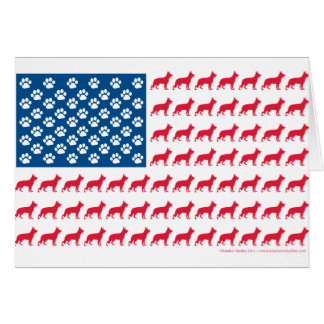 Shepard-Flagga Patriotic Hälsningskort