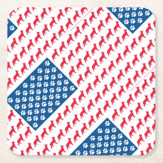 Shepard-Flagga Patriotic Underlägg Papper Kvadrat