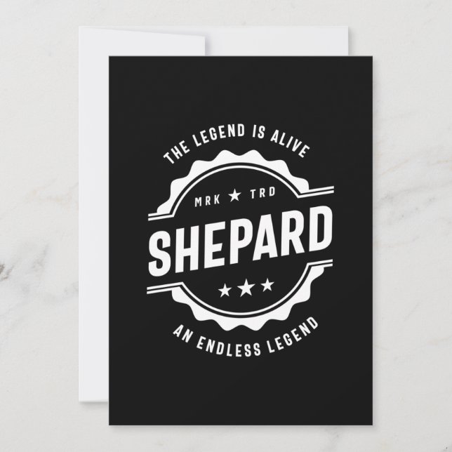 Shepard Personlig Namn Birthday Gift Inbjudningar (Framsida)