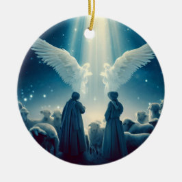 Shepard tittar på julen julgransprydnad keramik