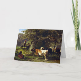 Shepherd and Cow Herd at Pond Tack Kort