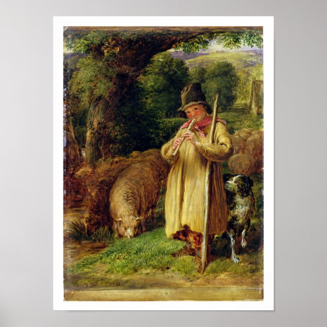 Shepherd Boy, 1831 (olja på panel) Poster (Framsidan)