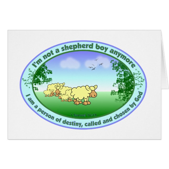 Shepherd Boy Hälsningskort (Framsidan Horizontal)