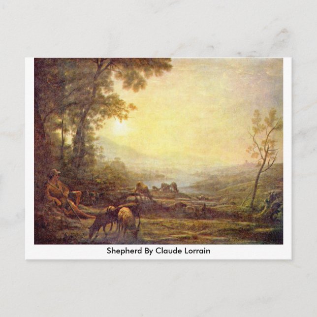 Shepherd by Claude Lorrain Vykort (Framsida)