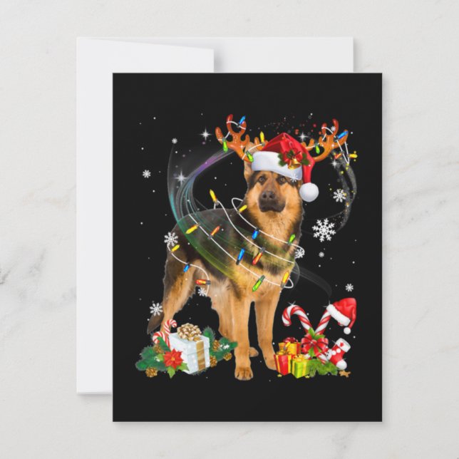 Shepherd Christmas Dog Anteckningskort (Framsida)