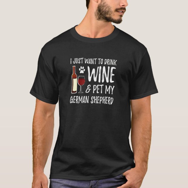Shepherd for German Shepherd Hund Mamma T Shirt (Framsida)