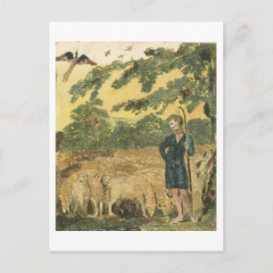 Shepherd, från "Sång of Oskuld", 1789 (kol Vykort