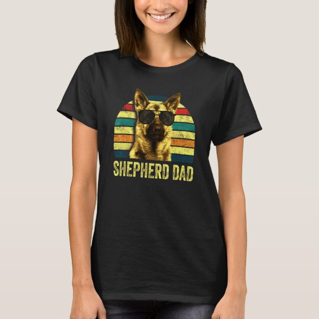Shepherd German Shepherd Pappa T Shirt (Framsida)