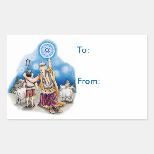 Shepherd - Gift-Märkre Rektangulärt Klistermärke (Framsida)