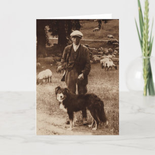 "Shepherd"~Gräns Collie Notecard Kort