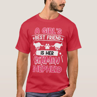Shepherd Hund GIRLS BEST FRIEND IS HER GERMAN vint T Shirt