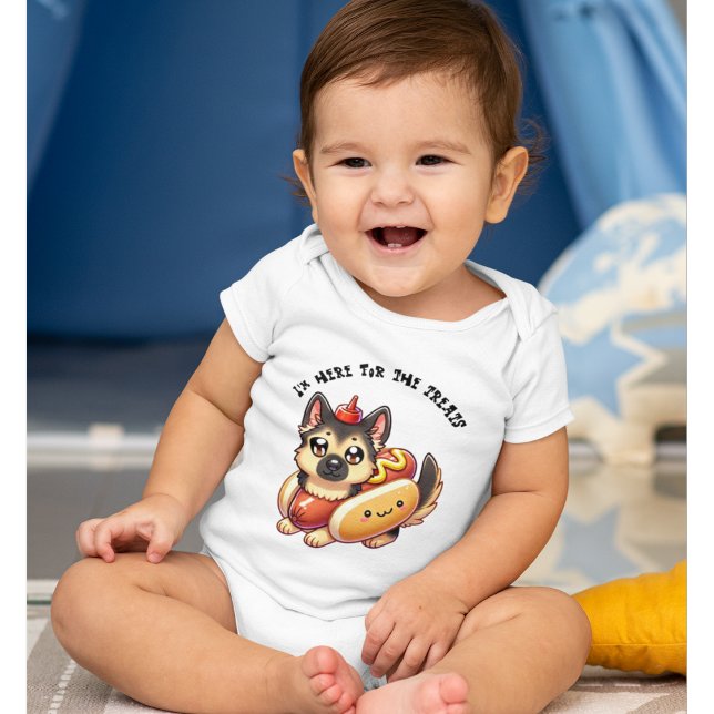 Shepherd Hund in a Hett Hund Costume, Funny Hallow T Shirt (Skapare uppladdad)