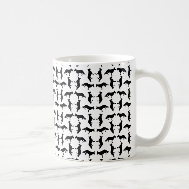 Shepherd hund silhouette kaffemugg (Höger)
