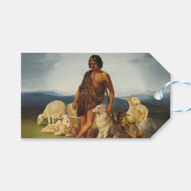 Shepherd in a Rural Landscape Presentetikett (Framsidan (Horisontell))
