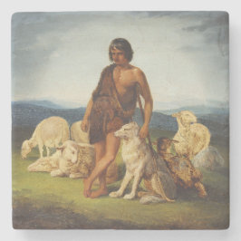 Shepherd in a Rural Landscape Stenunderlägg