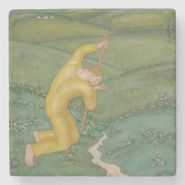 Shepherd in his Fält (av Eugeniusz Zak) Stenunderlägg (Framsidan)