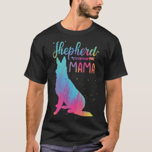 Shepherd Mamma Colorful German Shepherd Mamma Mor" T Shirt