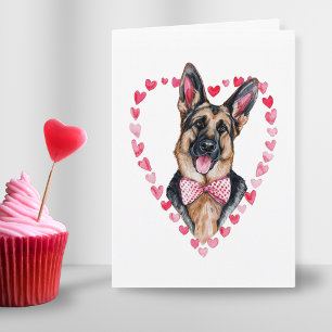Shepherd Mamma Valentines day Hund Kärlek Heart Sö Helgkort