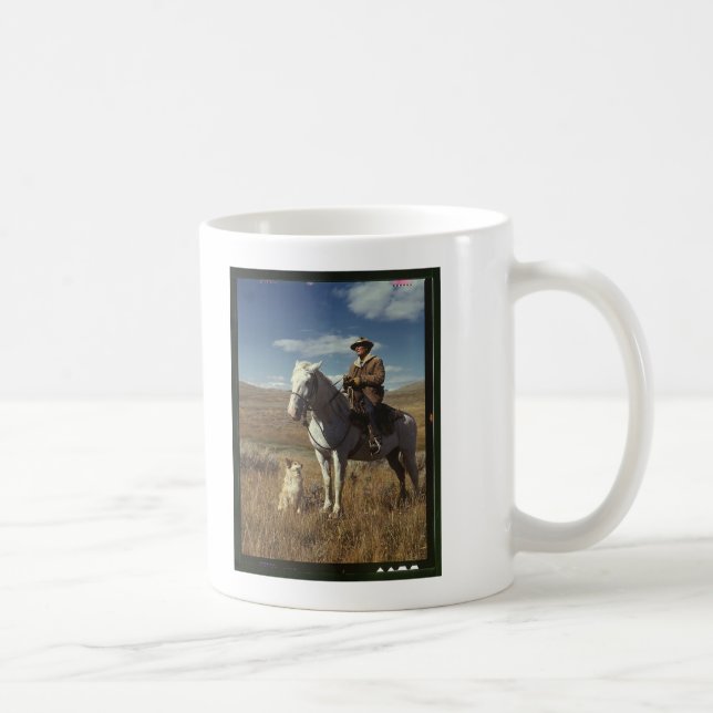 Shepherd med häst och hund på Gravelly Range Kaffemugg (Höger)