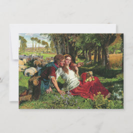 Shepherd och hans flickvän (av Holman Hunt) Kort
