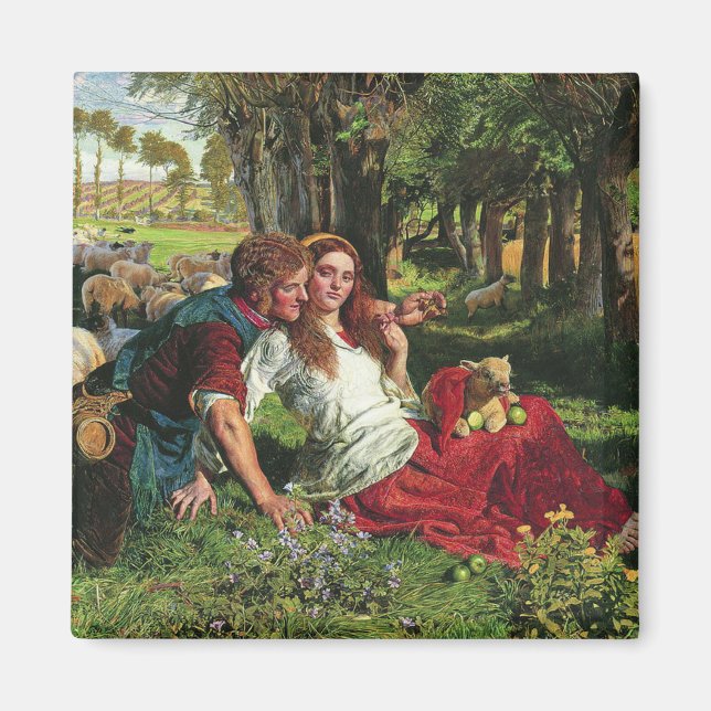Shepherd och hans flickvän (av Holman Hunt) Magnet (Framsidan)