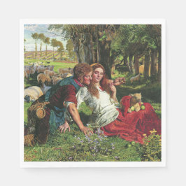Shepherd och hans flickvän (av Holman Hunt) Pappersservett