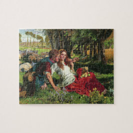 Shepherd och hans flickvän (av Holman Hunt) Pussel