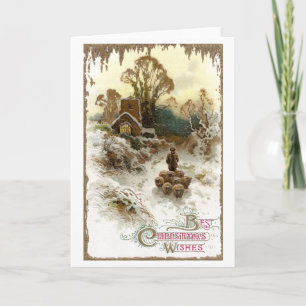 Shepherd Samlare Sheep Vintage jul Helgkort