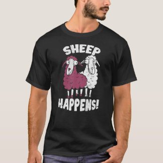 Shepherd Sheep Happens T Shirt