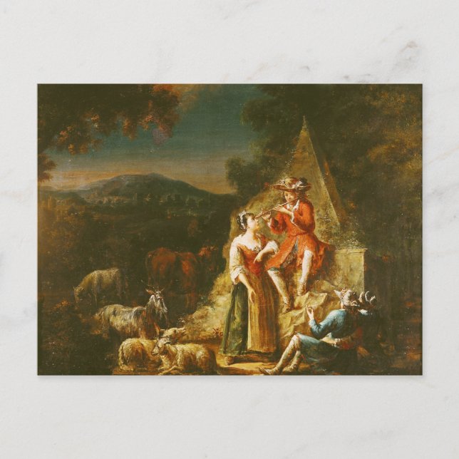 Shepherd Spela upp en Flute Vykort (Framsida)