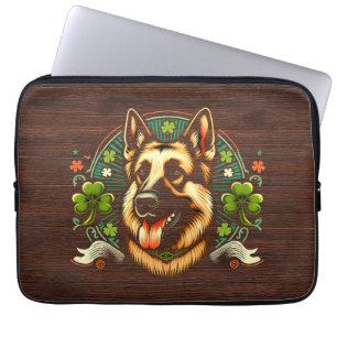 Shepherd St patrick's day Shepherd Hund Gift Laptop Fodral