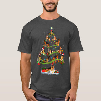 Shepherd Träd jul Candy cane Gift Orn T Shirt