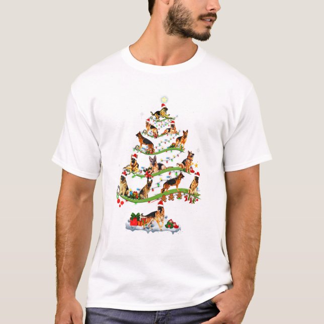 Shepherd Träd jul Candy T Shirt (Framsida)