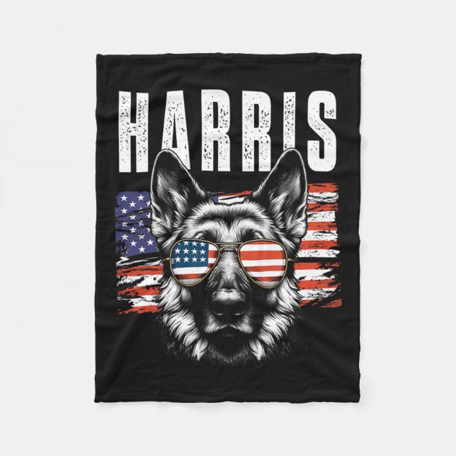 Shepherd USA flagga Kamala Harris 2024 Val Fleecefilt (Framsidan)