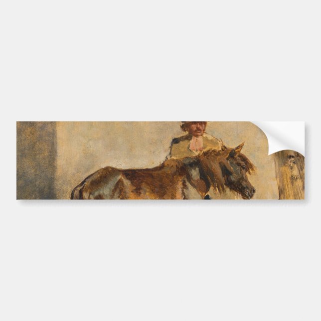 Shepherd With a Horse (Equestrian) Bildekal (Framsidan)