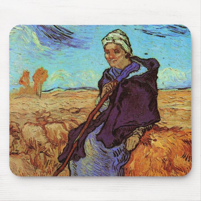 Shepherdes (efter Millet) av Vincent van Gogh Musmatta (Framsidan)