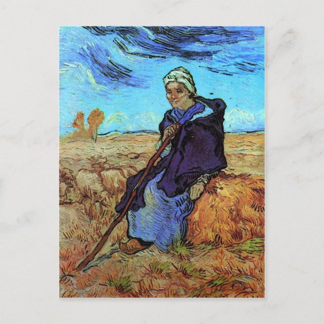 Shepherdes (efter Millet) Van Gogh Fine Art Vykort (Framsida)