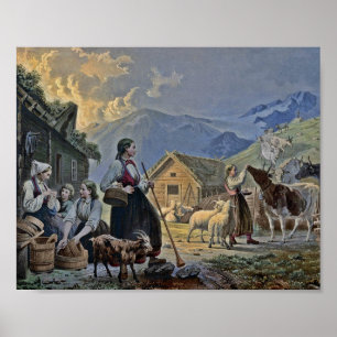 Shepherdes hut på berget poster