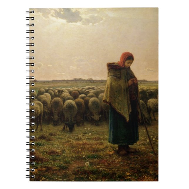 Shepherdes med hennes Flock, 1863 Anteckningsbok Med Spiral (Framsidan)