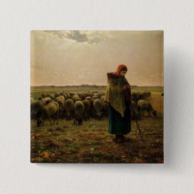 Shepherdes med hennes Flock, 1863 Knapp (Framsida)