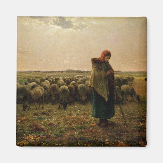 Shepherdes med hennes Flock, 1863 Magnet (Framsidan)
