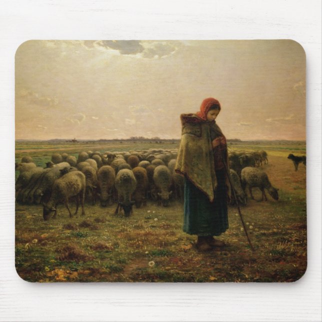 Shepherdes med hennes Flock, 1863 Musmatta (Framsidan)