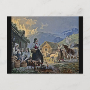 Shepherdesses Hut på berget Vykort