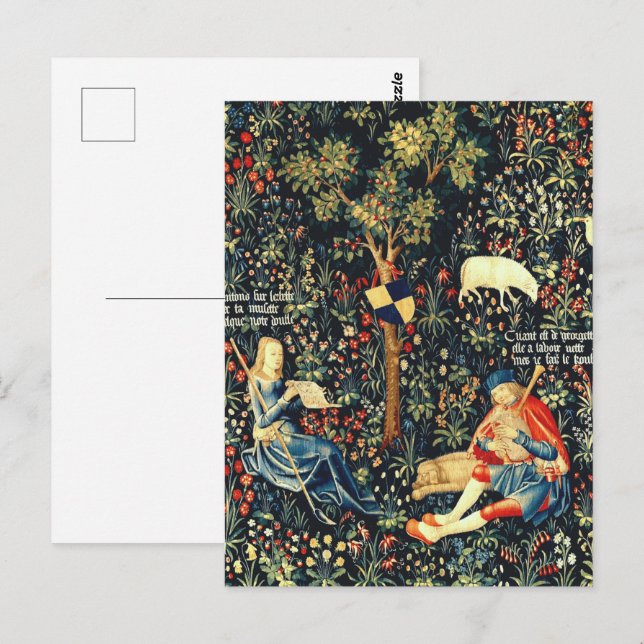 Shepherds för medeltida Renaissance av läkemedel o Vykort (Fram/baksida)